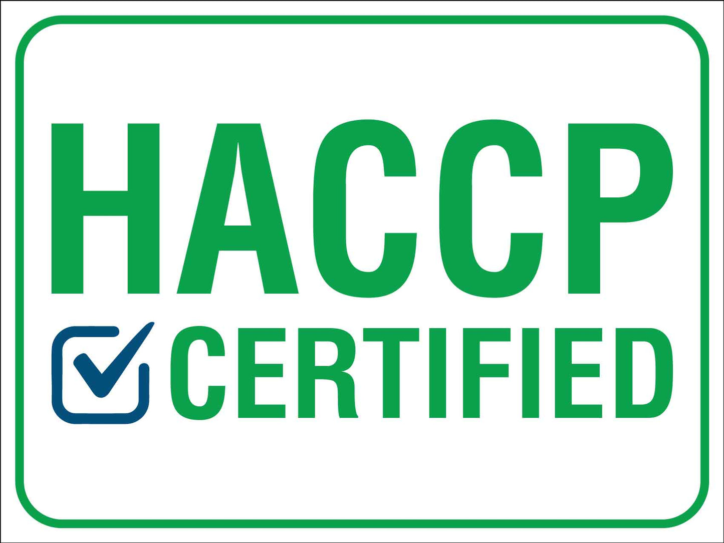 HACCP Certified sign
