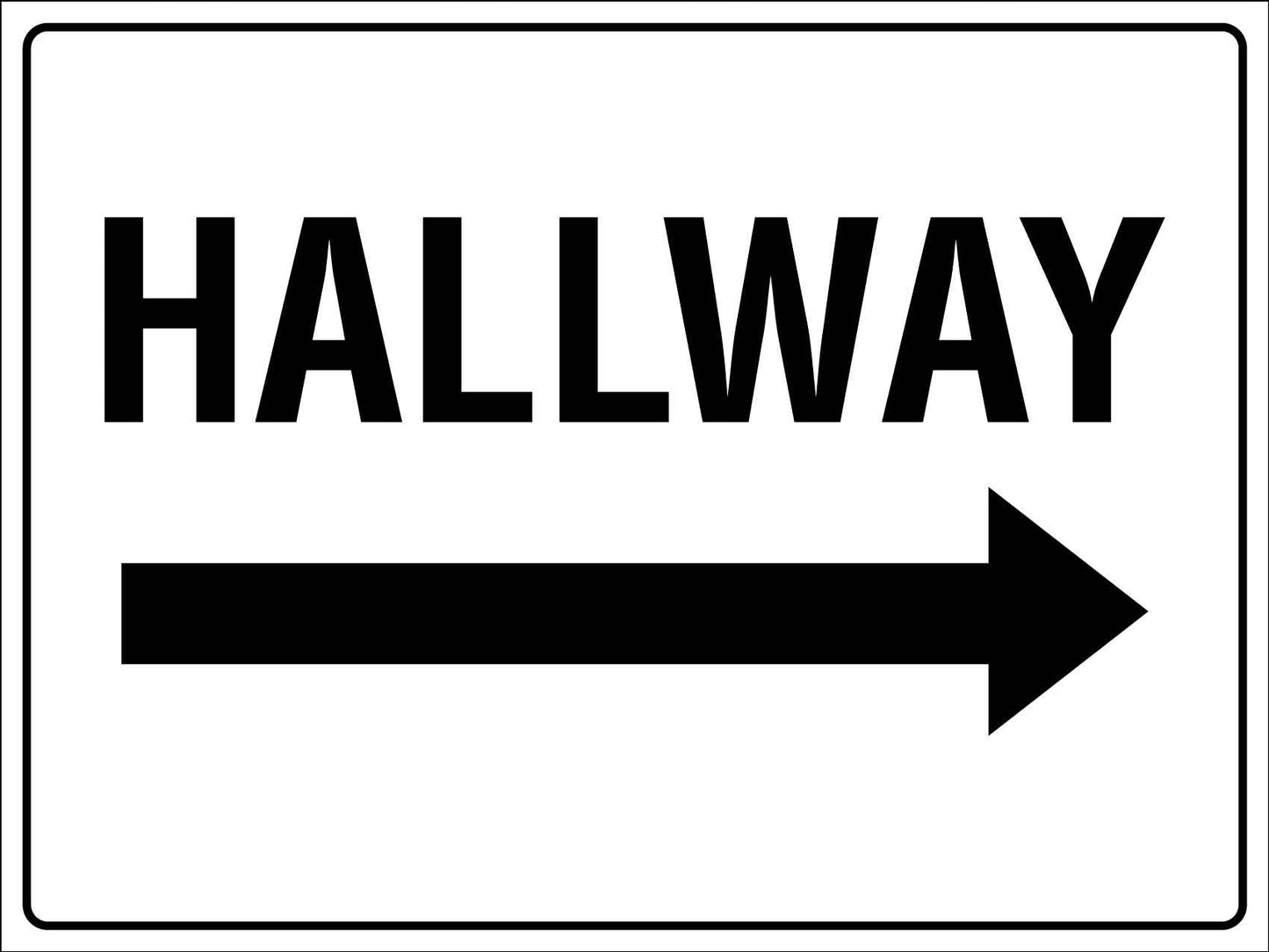 Hallway Right Arrow Sign