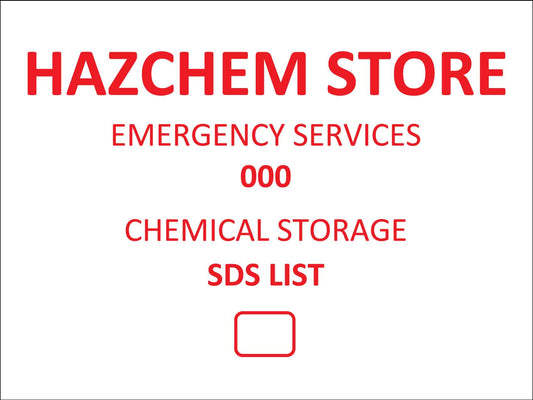 Hazchem Store Sign