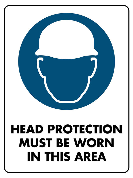 Head Protection Area Safety Sign