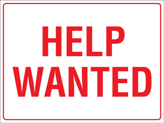 Help Wanted Sign