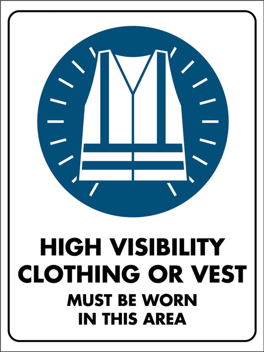 HiVis Vest Area Safety Sign