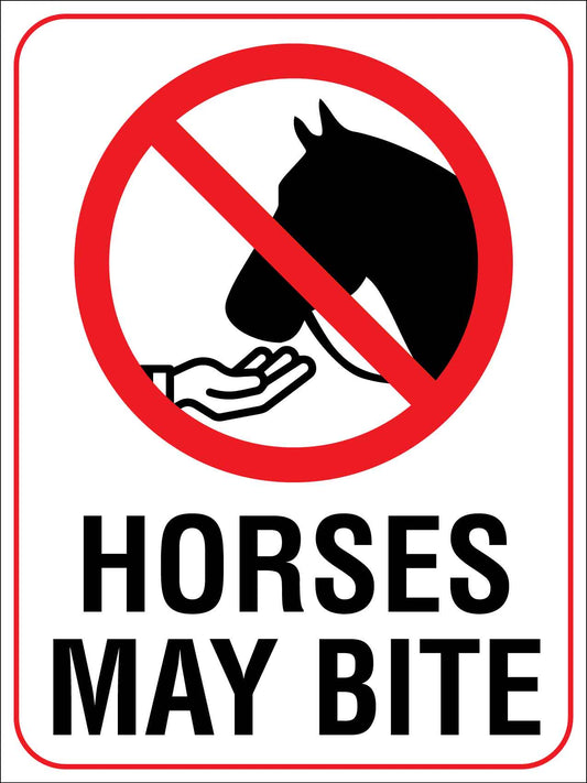 Horses May Bite Sign