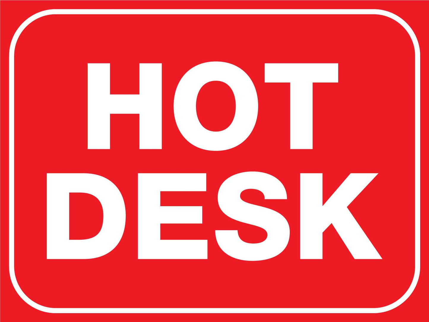 Hot Desk Sign