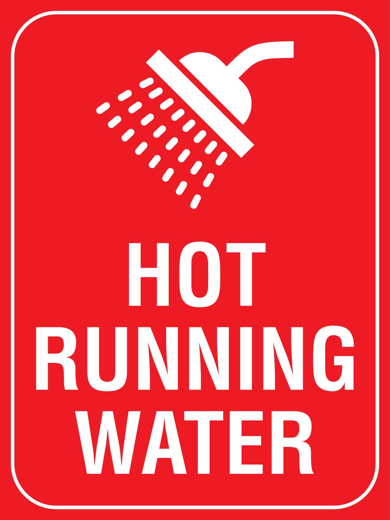 Hot Running Water Sign