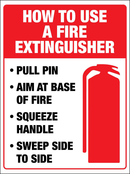 How To Use A Fire Extinguisher Sign