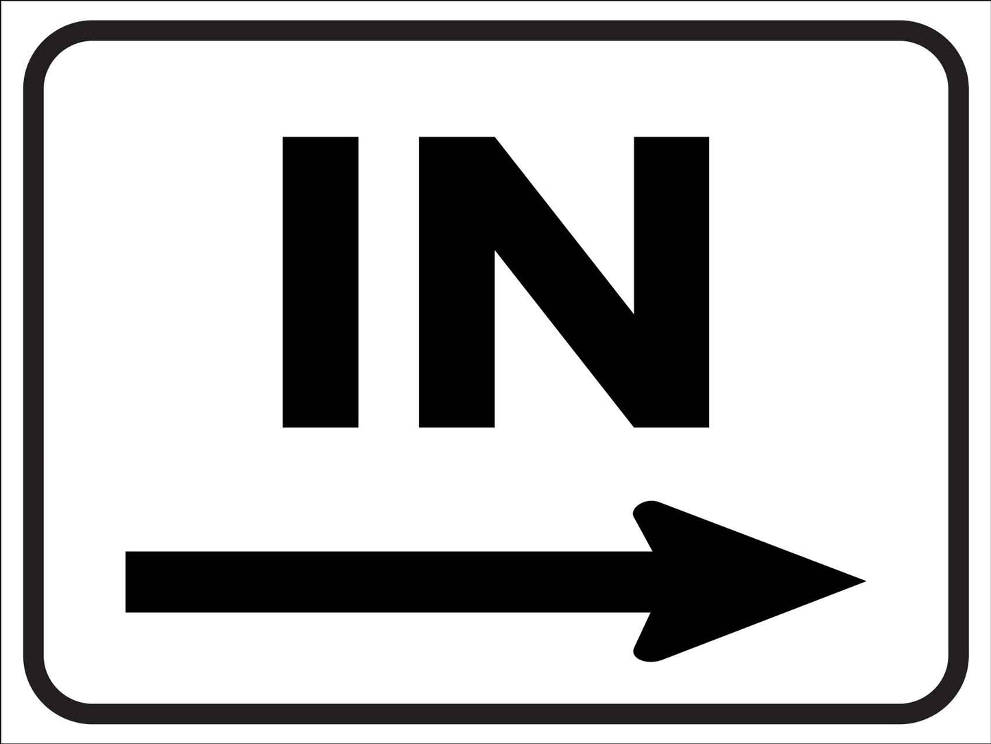 In (Right Arrow) Sign