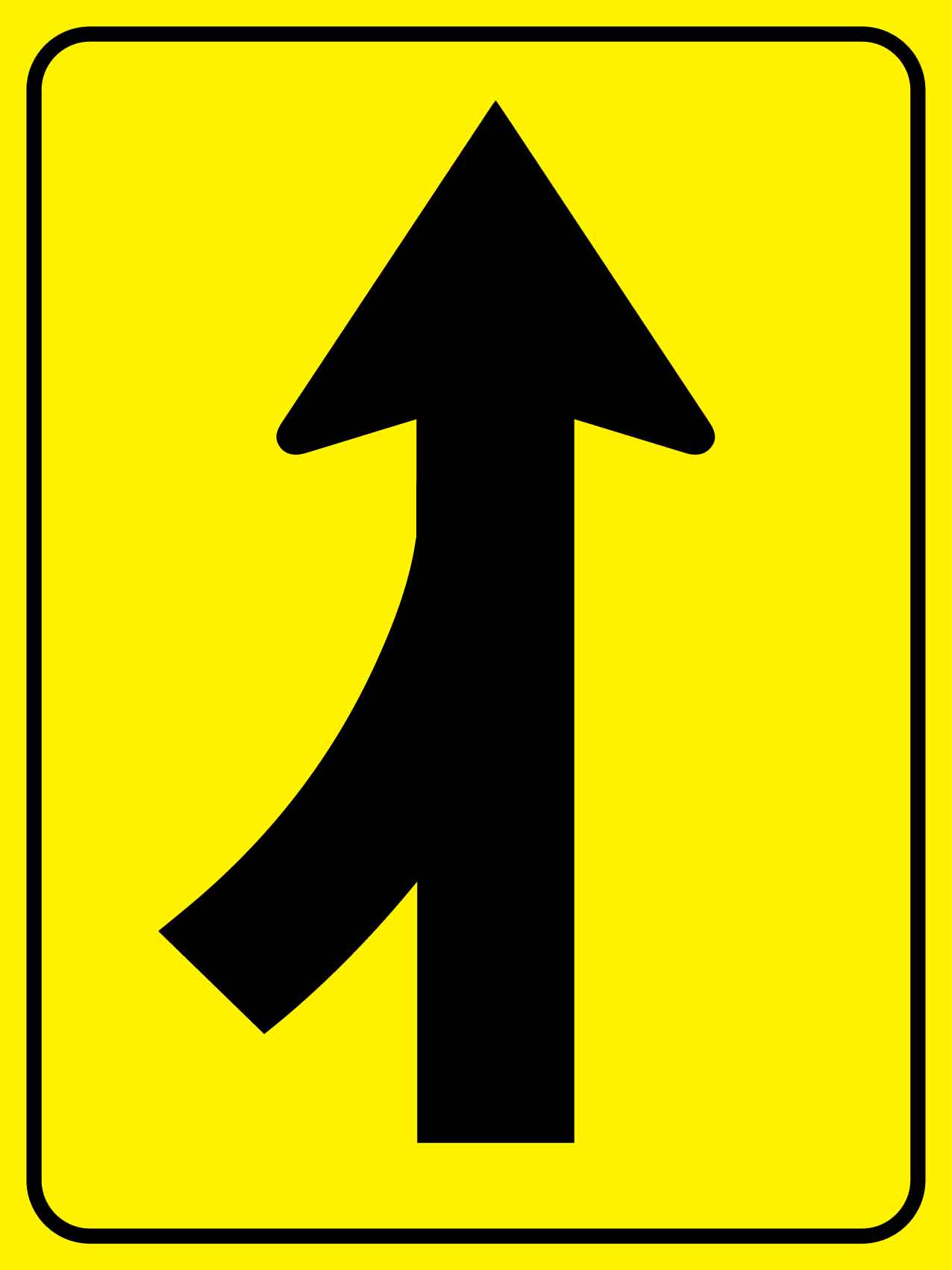 Joining Road Sign