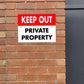 Keep Out Private Property Sign
