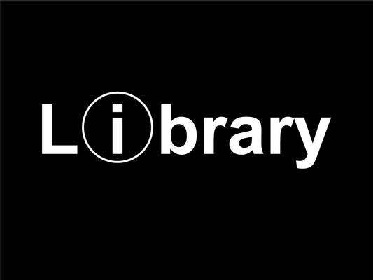 Library Black Sign