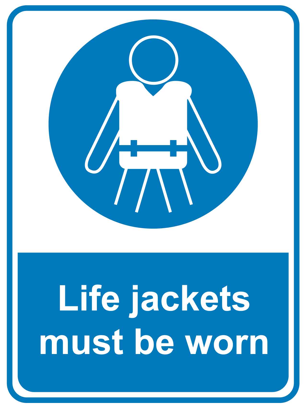 Life Jackets Must Be Worn Sign