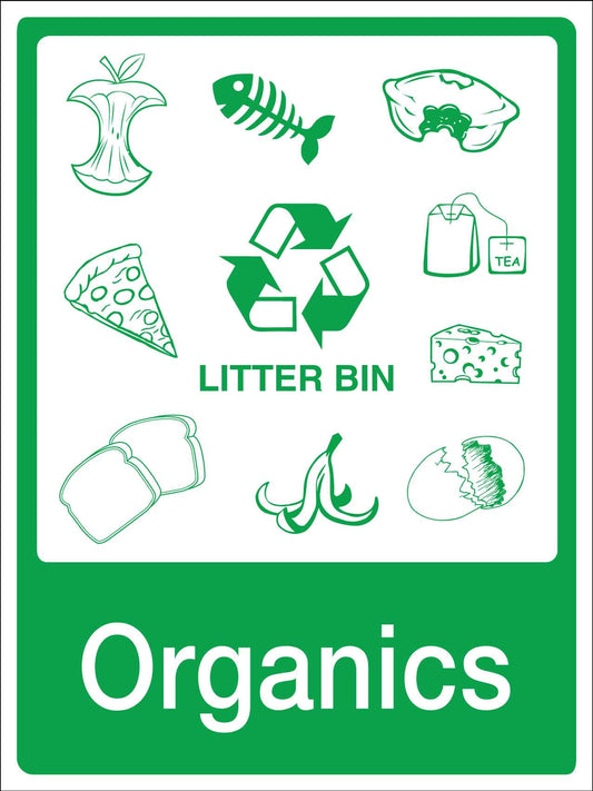 Litter Bin Organics Sign