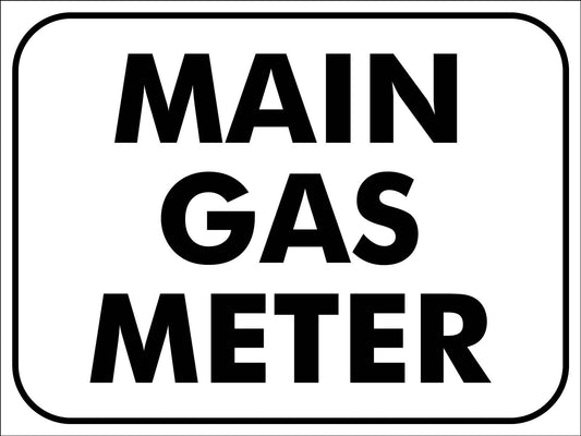 Main Gas Meter Sign
