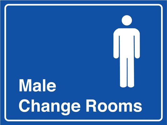 Male Change Room Blue Sign