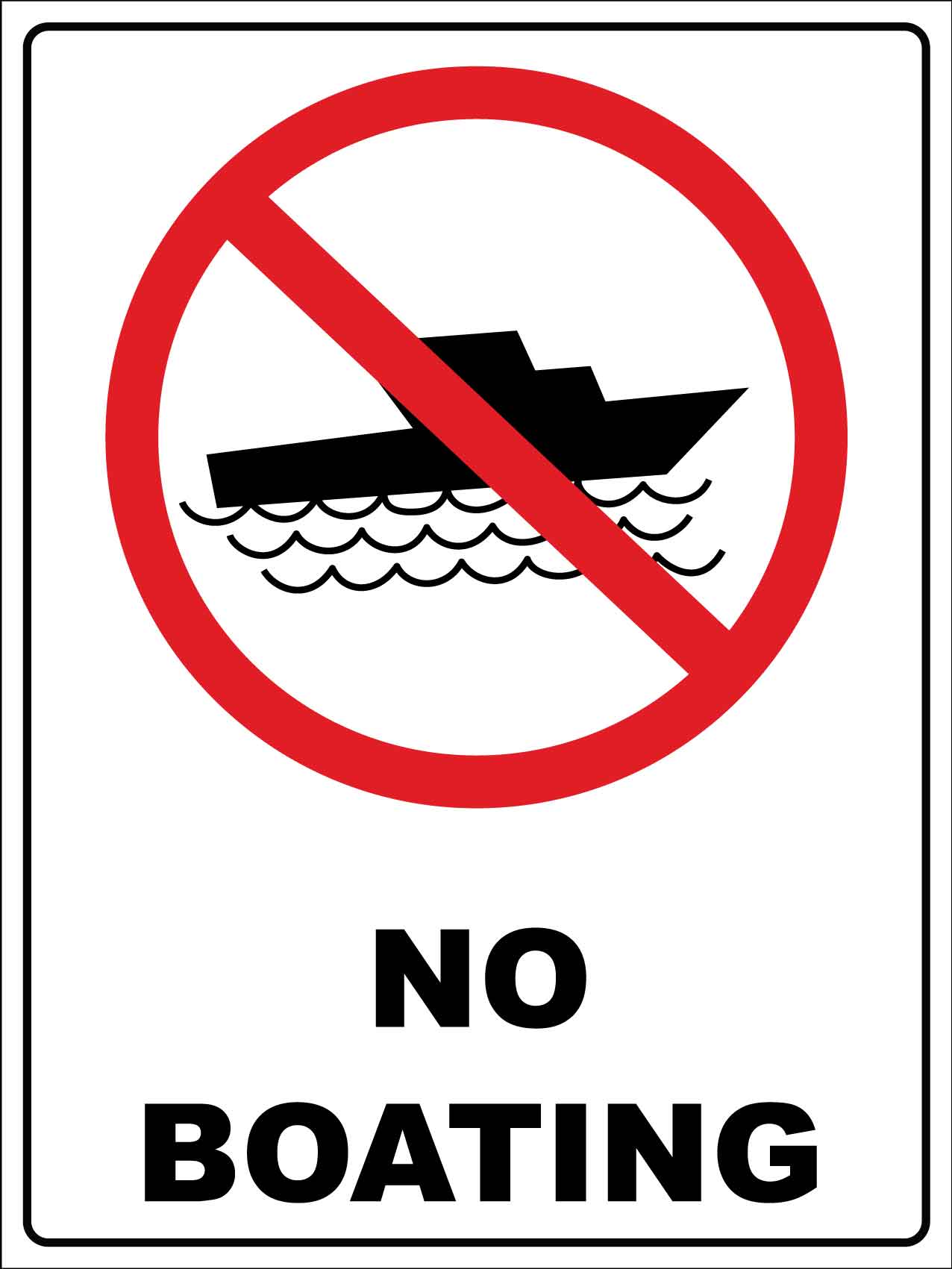 No Boating Sign
