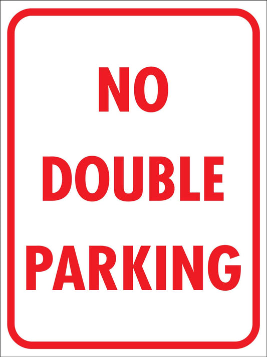 No Double Parking Sign