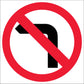 No Left Turn Multi Message Reflective Traffic Sign