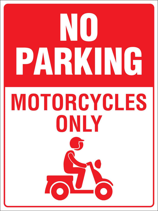 No Parking Motorcycles Only Sign