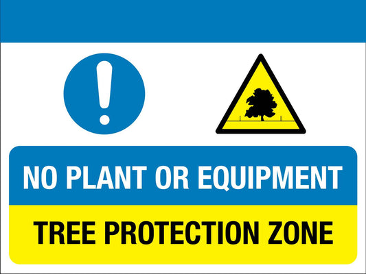 No Plant Or Equipment Tree Protection Zone Sign