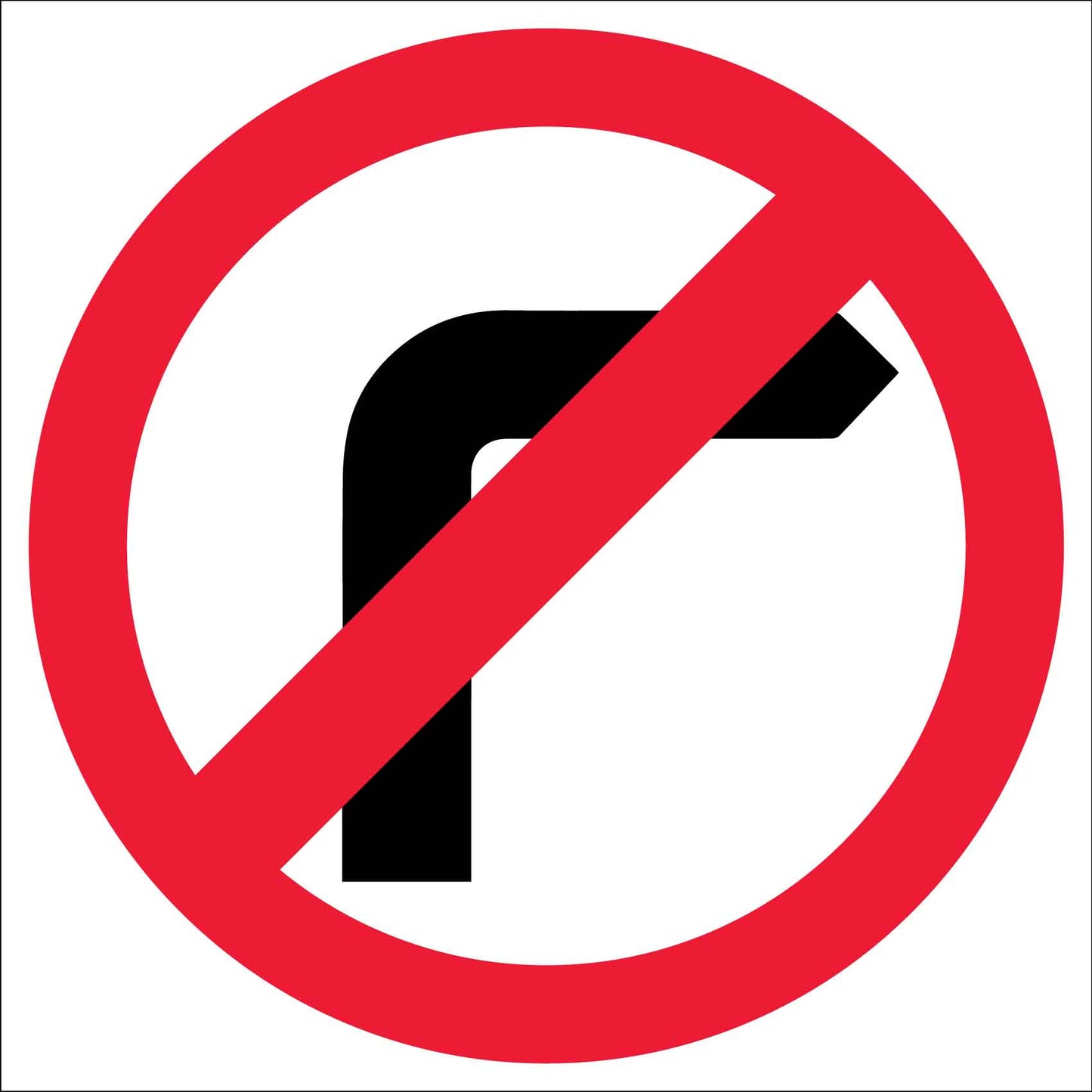No Right Turn Multi Message Reflective Traffic Sign