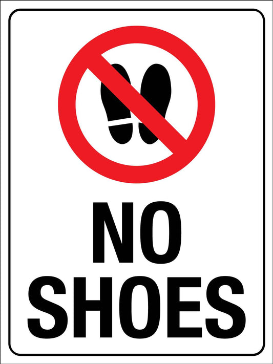 No Shoes Sign