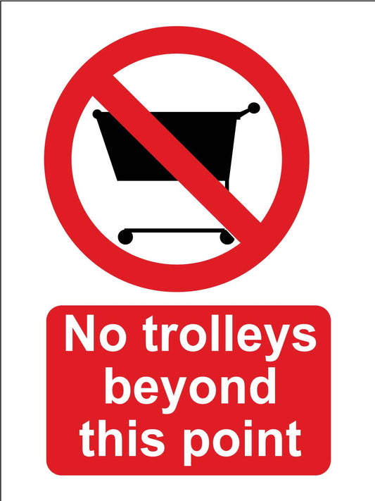 No Trolleys Beyond This Point Sign