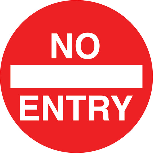 No Entry Decal