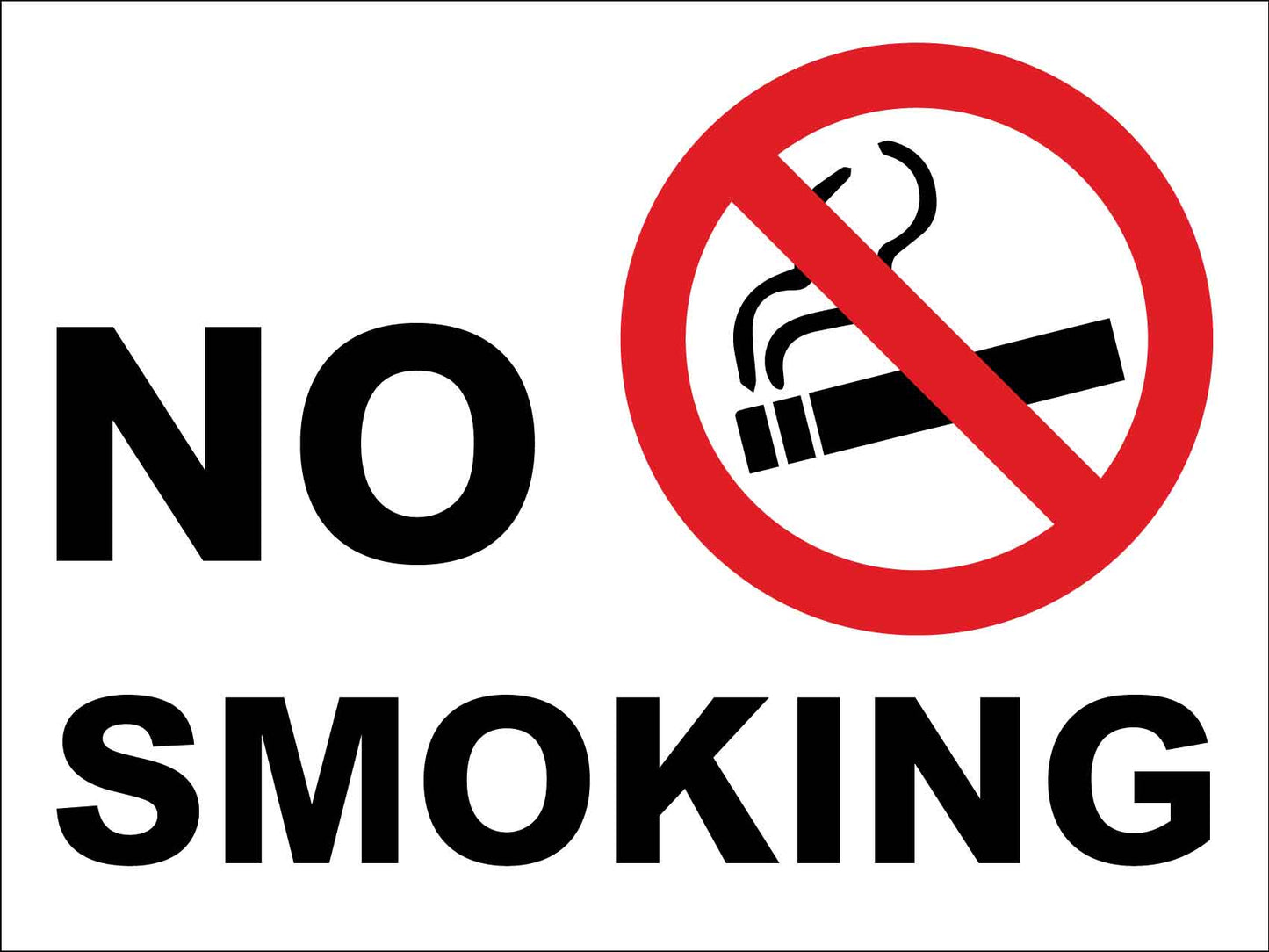 No Smoking Long Sign