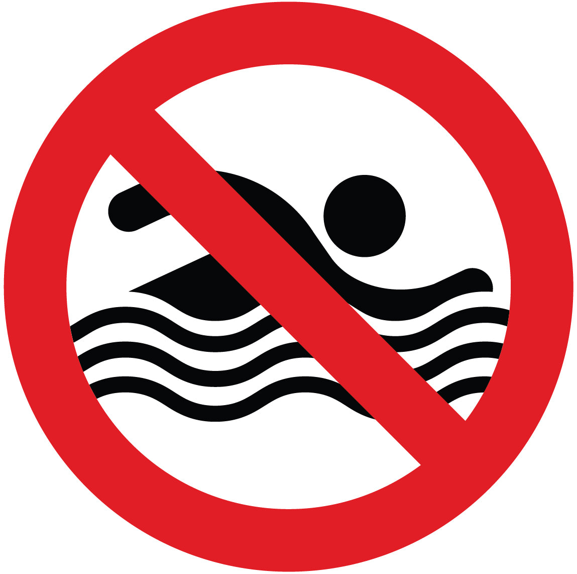 No Swimming Decal