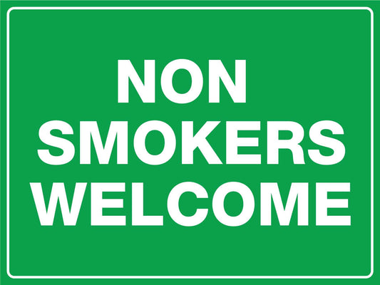 Non Smokers Welcome Sign
