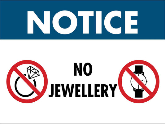Notice No Jewellery Symbol Sign