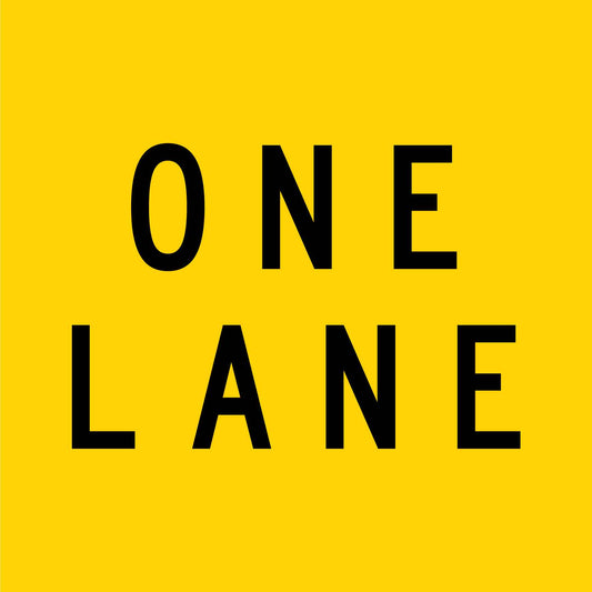 One Lane Multi Message Reflective Traffic Sign