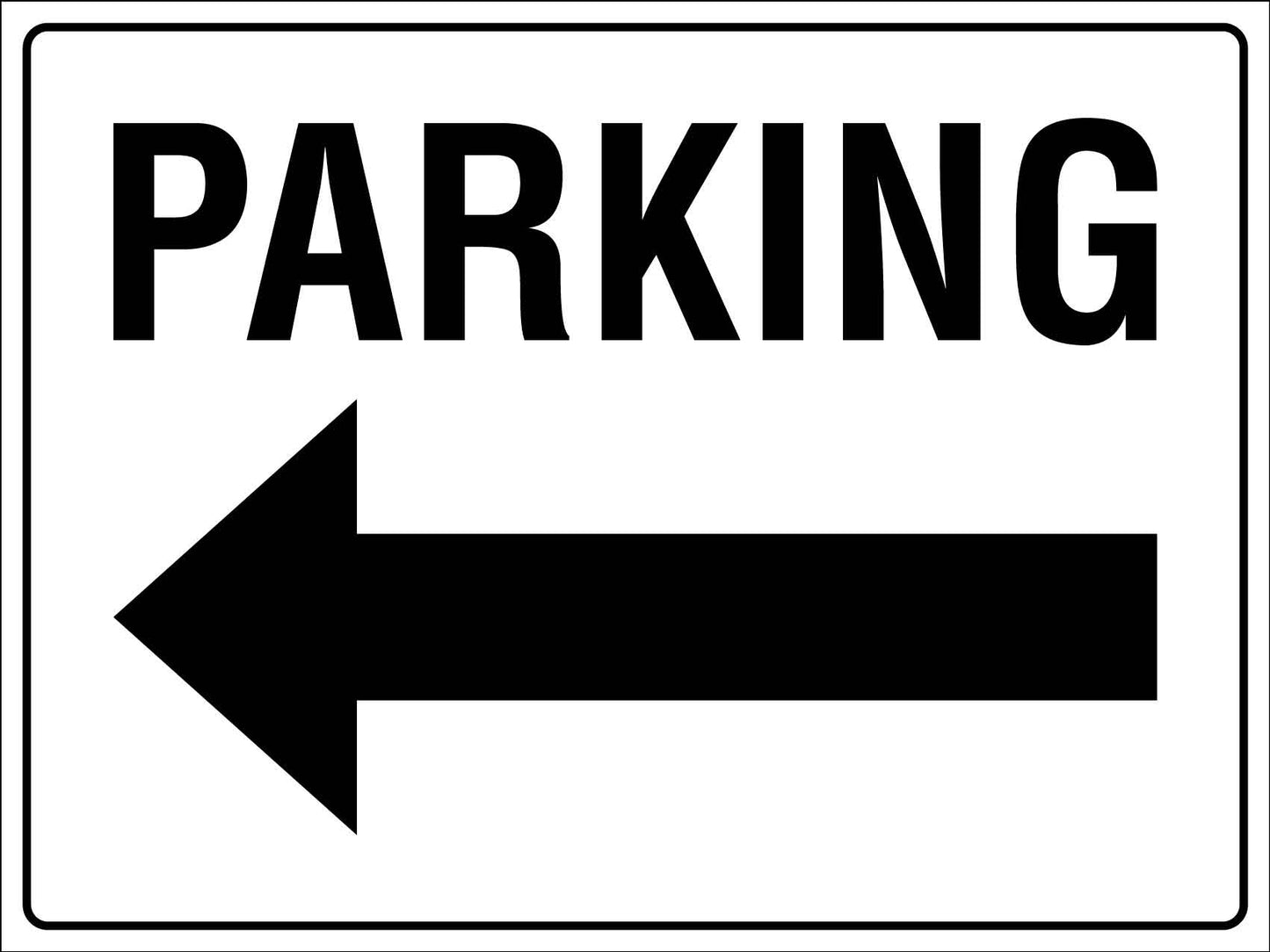 Parking (Left Arrow) Sign