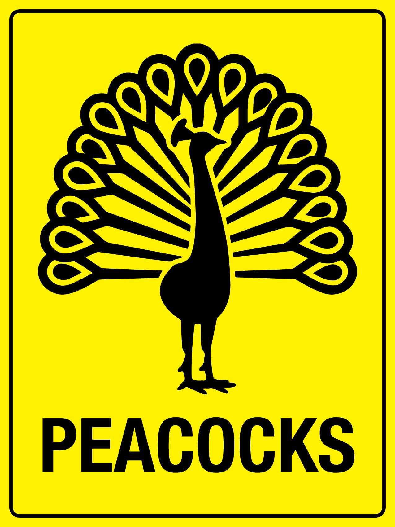 Peacocks Sign