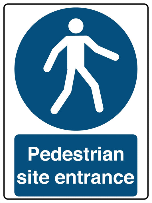 Pedestrian Site Entrance Sign