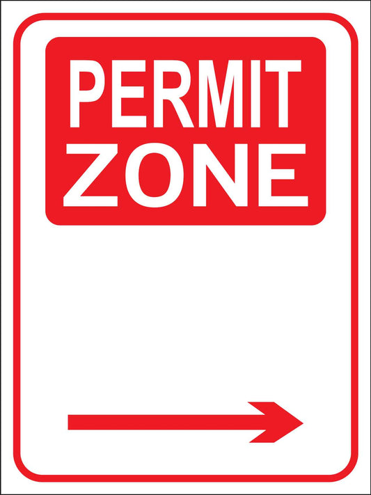 Permit Zone Right Sign