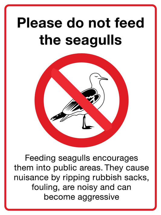 Please Do Not Feed the Seagulls Sign