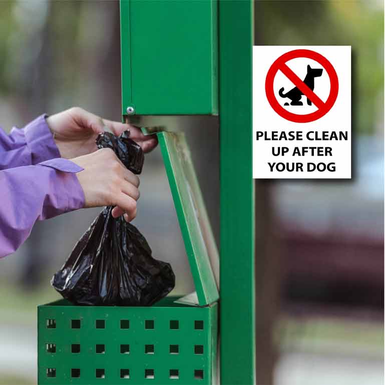Please Clean Up After Your Dog Sign