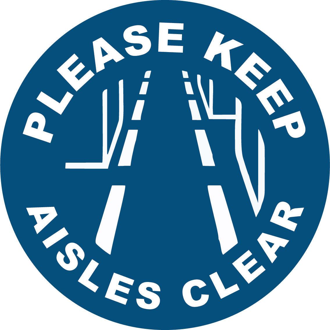 Please Keep Aisles Clear Decal