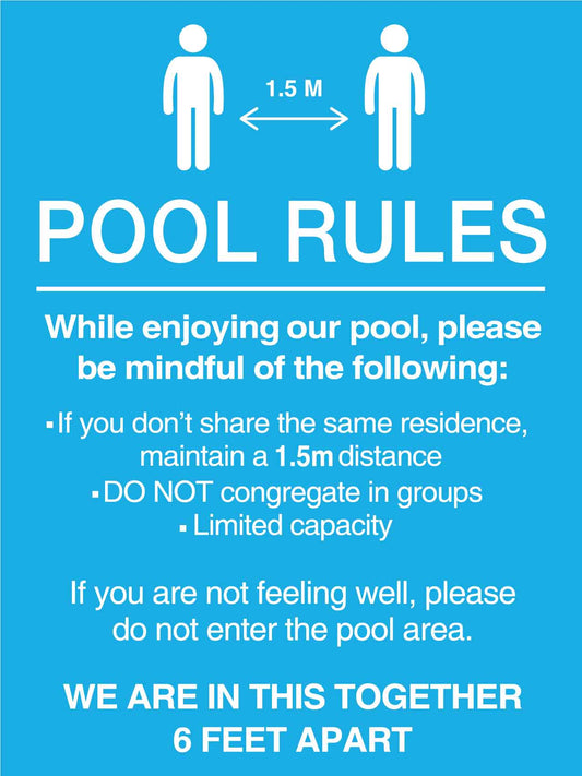 Pool Rules 5 Sign