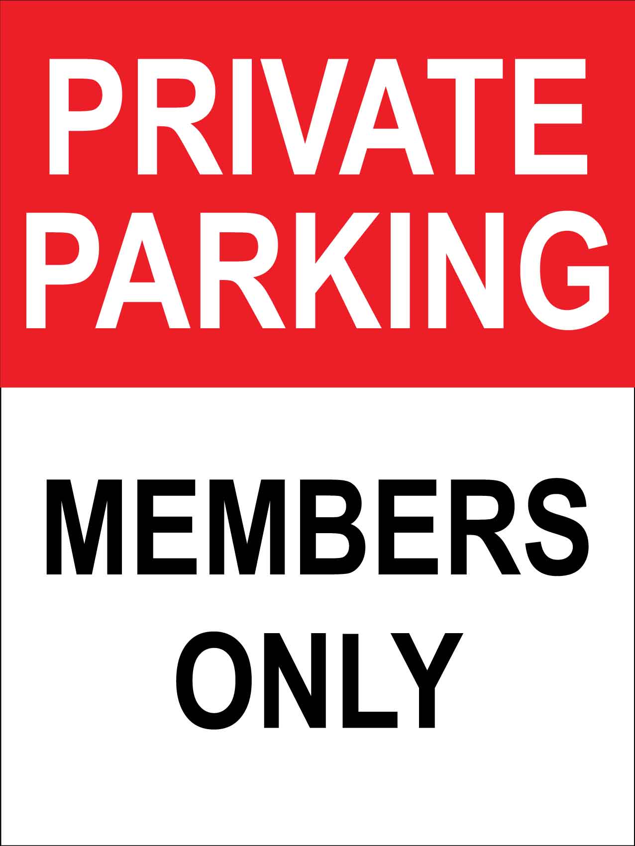 Private Parking Members Only Sign New Signs