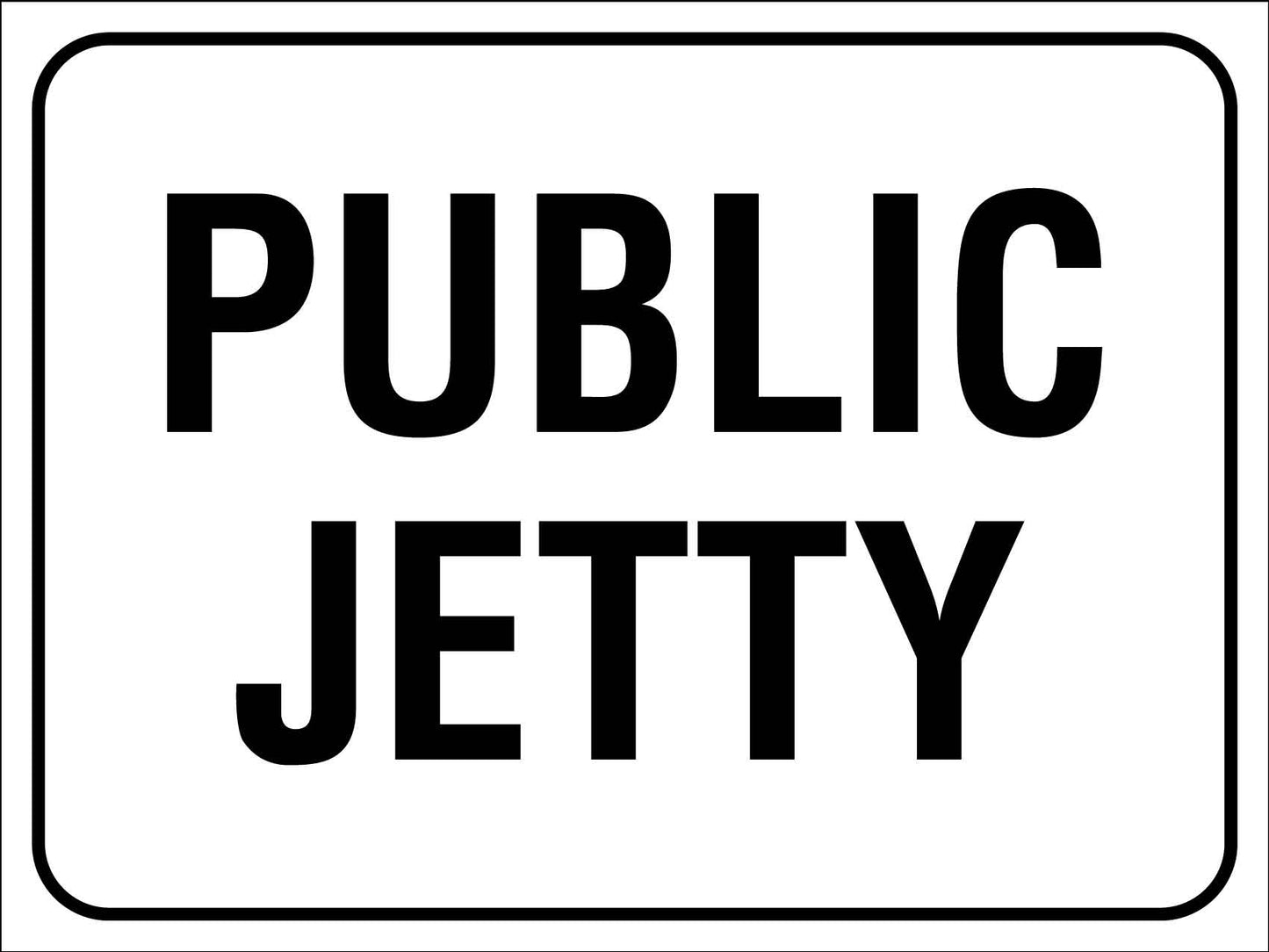 Public Jetty Sign
