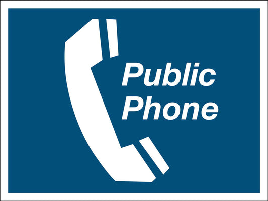 Public Phone Sign