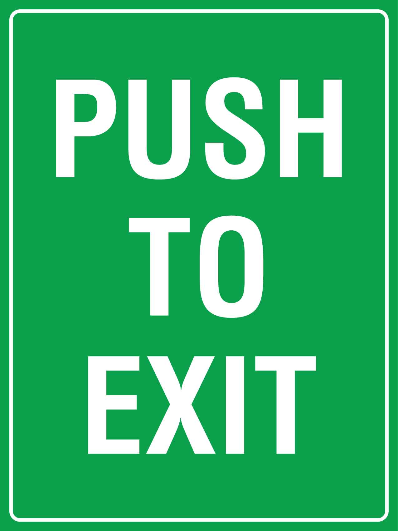 Push To Exit Sign