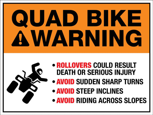 Quad Bike Warning Sign