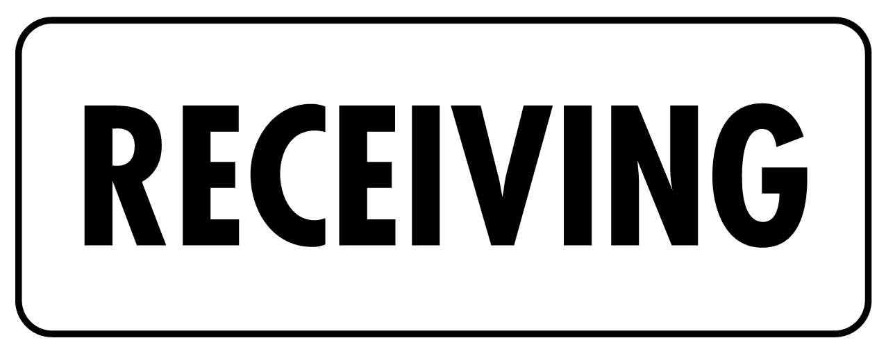 Receiving Sign Sticker Receiving Small Sign – New Signs