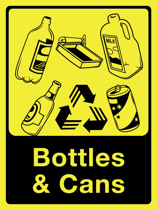 Recycle Bottles & Cans Sign