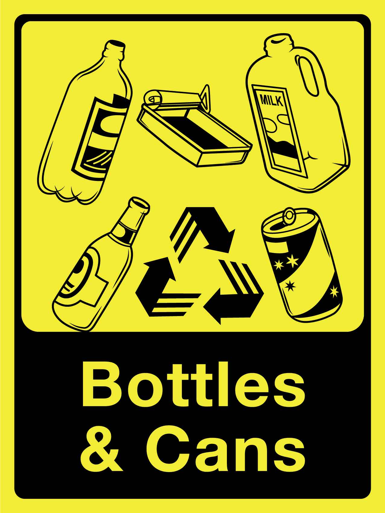 Rycle Cle Sign Recycling Signs | Bin Stickers – New Signs