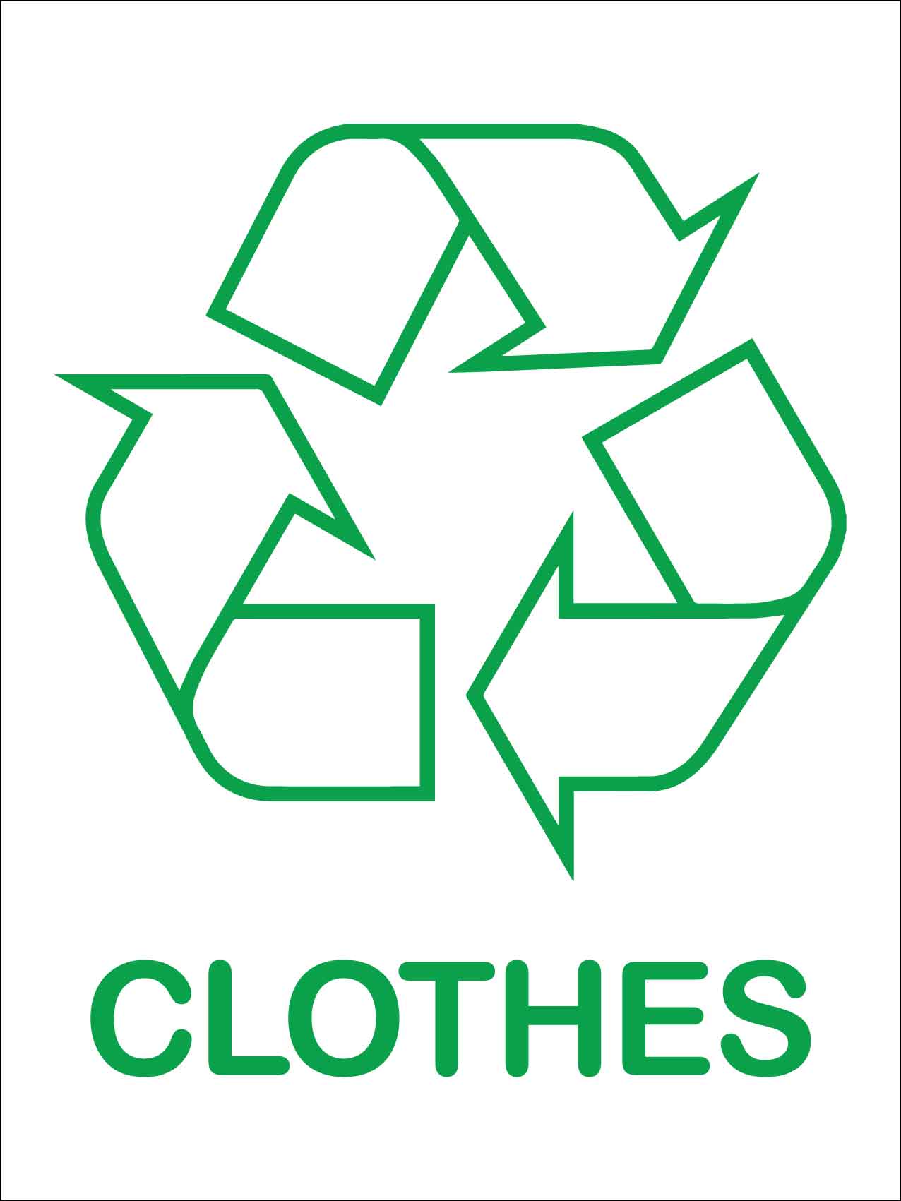 Recycle Clothes Sign