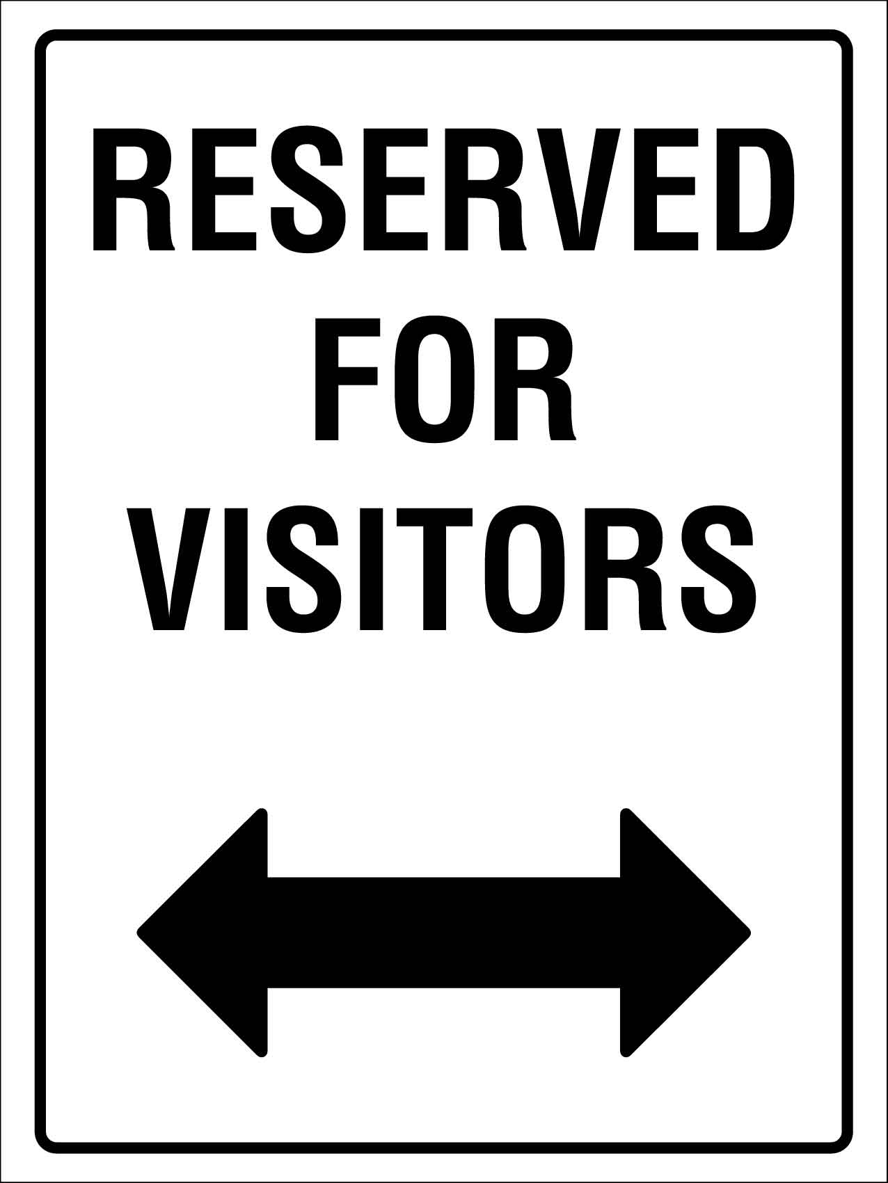 Reserved For Visitors Sign